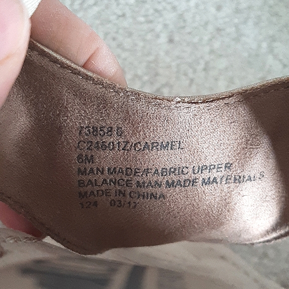 Cliffs by WHITE MOUNTAIN Gold Thong Sandals with Cushion Sole & Rubber Wedge - Picture 4 of 17